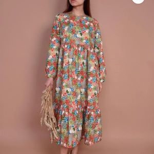 NWT Midi Boho Prairie Dress